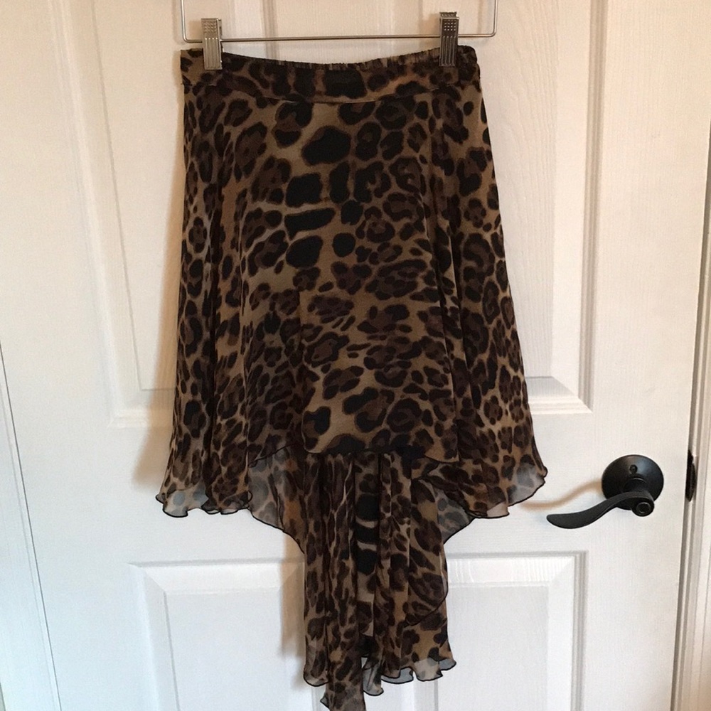 Cute high low cheetah print skirt Flowers By Zoe